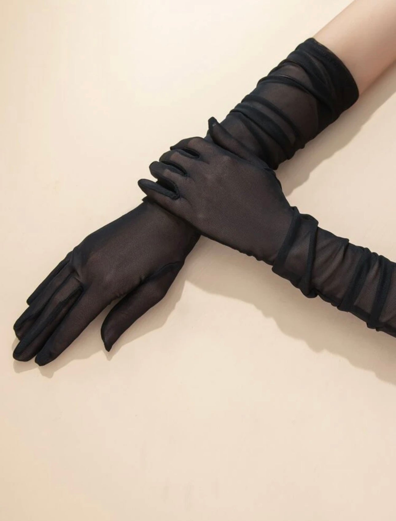 Black Translucent Gloves