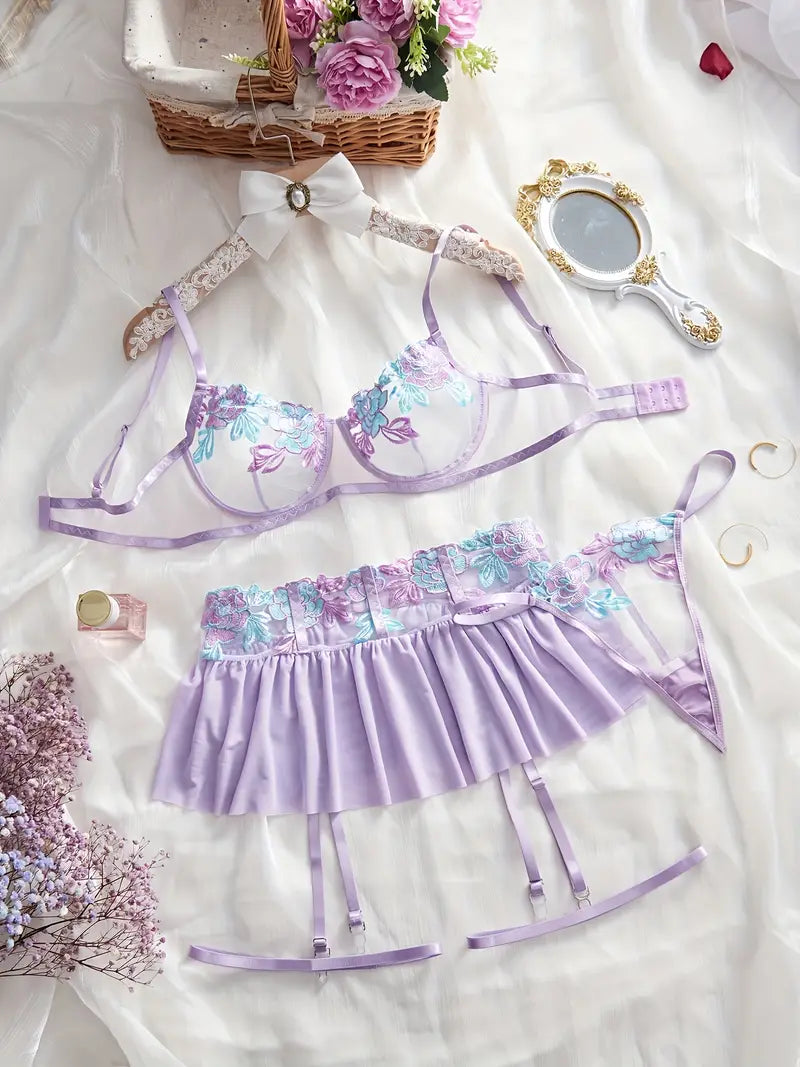 Lilac Floral Set (3 Piezas)