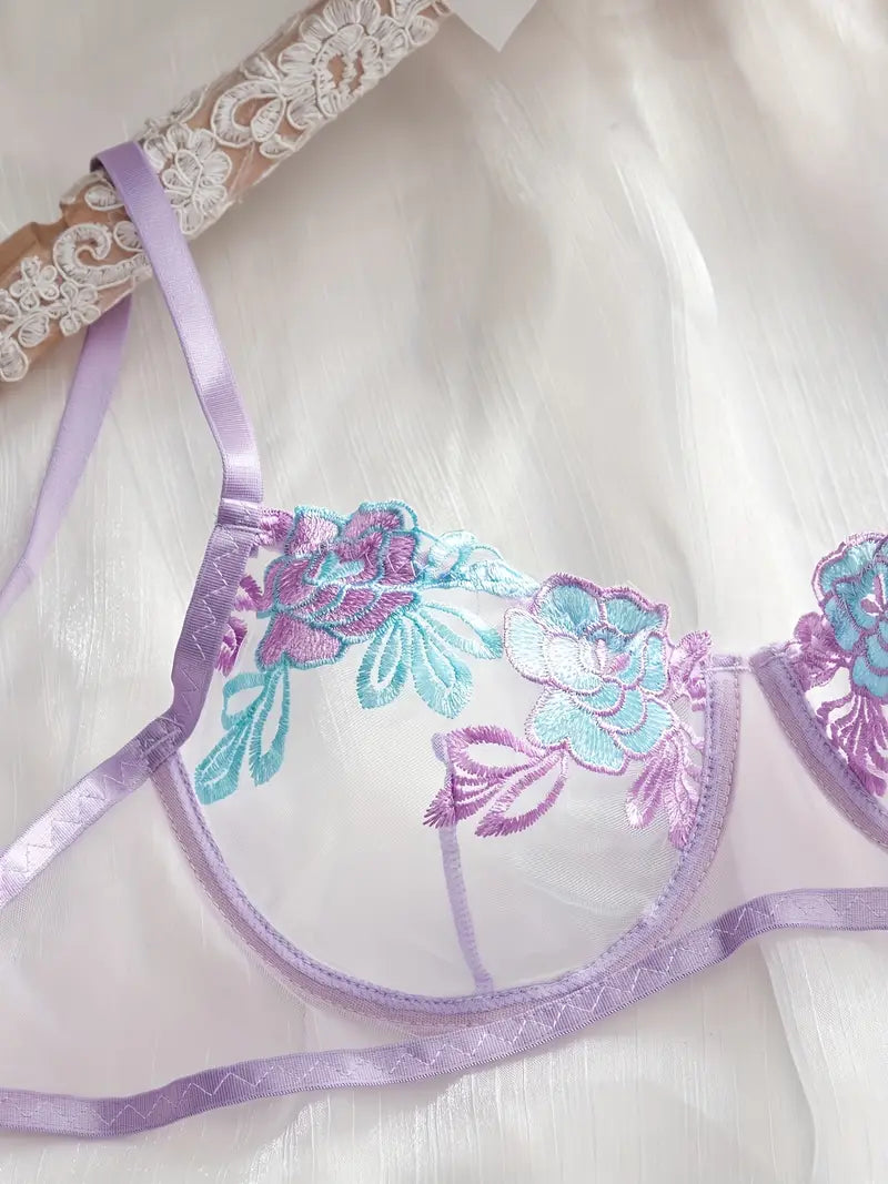 Lilac Floral Set (3 Piezas)