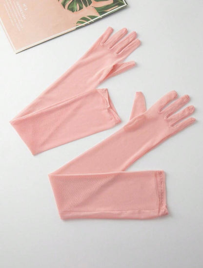 Pink Translucent Gloves