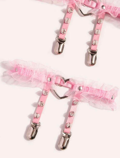 Pink Garter Stocking Holder (2 Piezas)