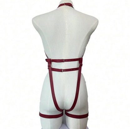 Burgundy Torso Harness