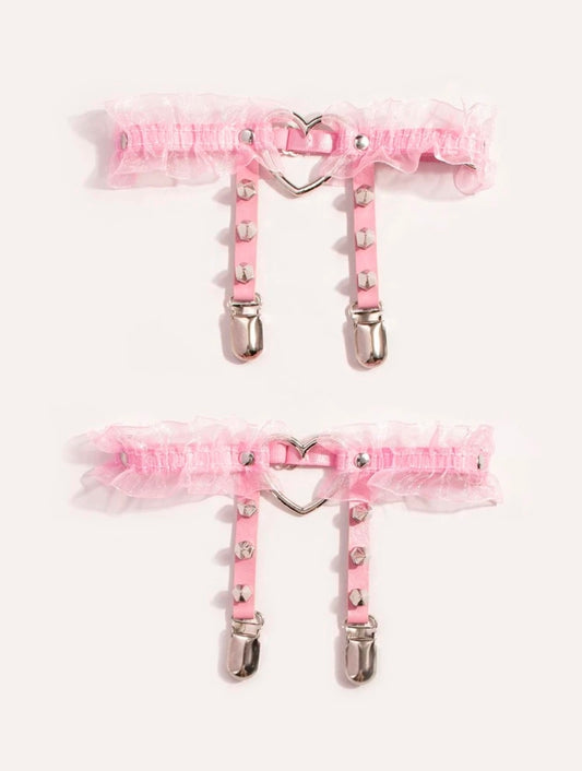 Pink Garter Stocking Holder (2 Piezas)