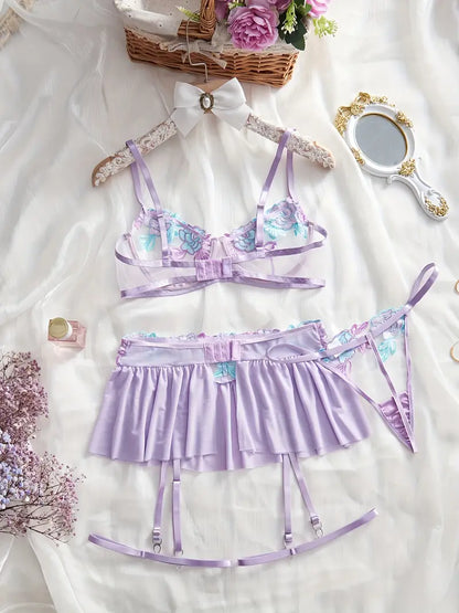 Lilac Floral Set (3 Piezas)